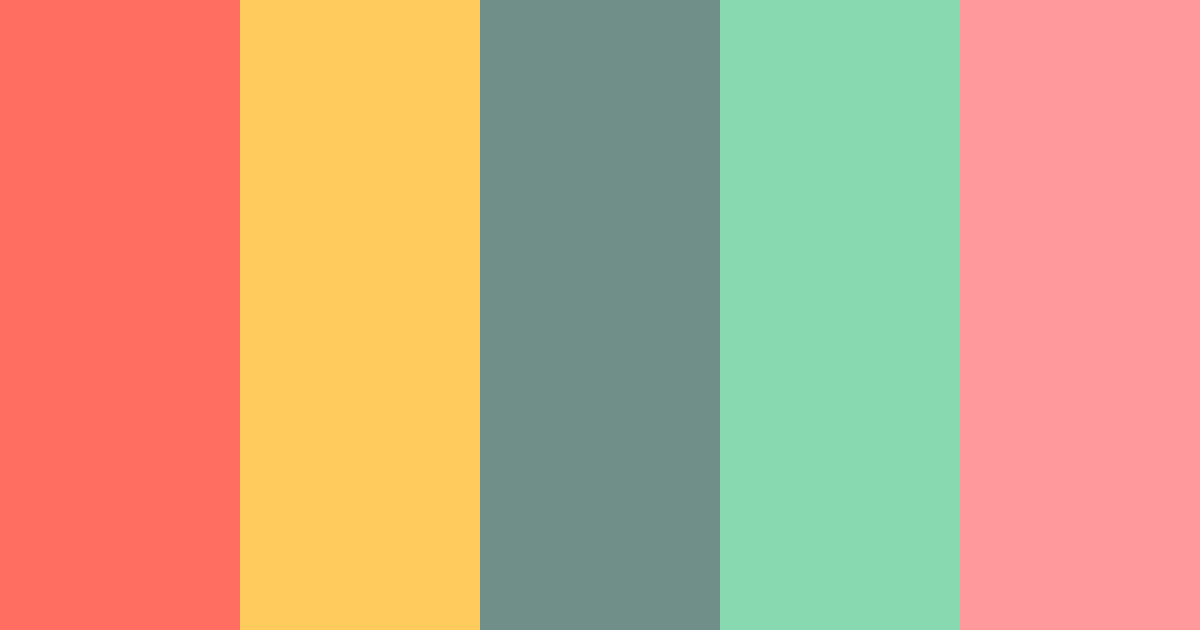 Download rainbow coast color palette PNG image (landscape)