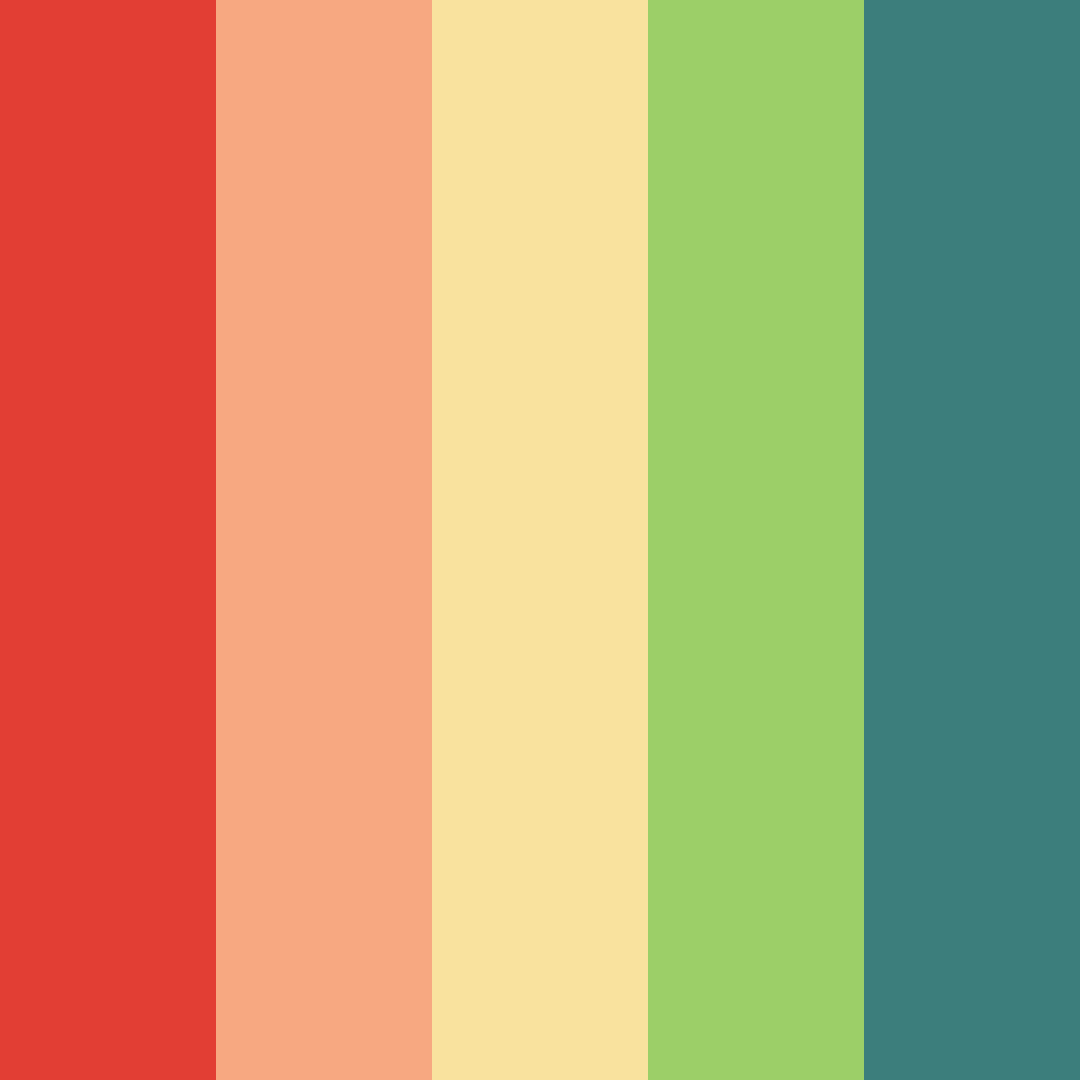 Download feminist color palette PNG image (square)