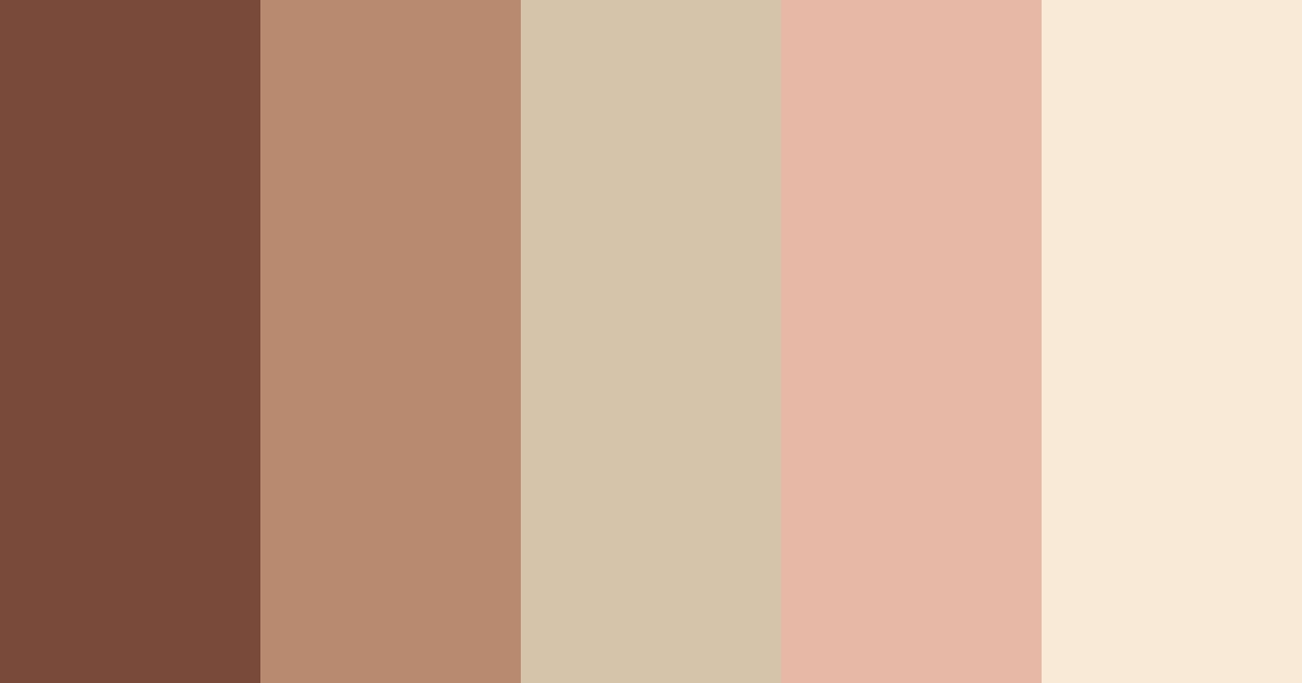 Download brown bear color palette PNG image (landscape)