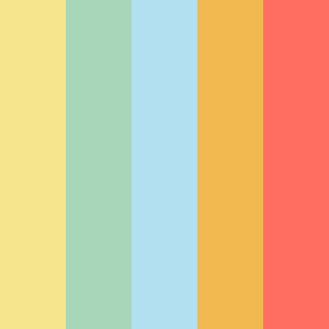 Download tropical pokebowl color palette PNG image (square)