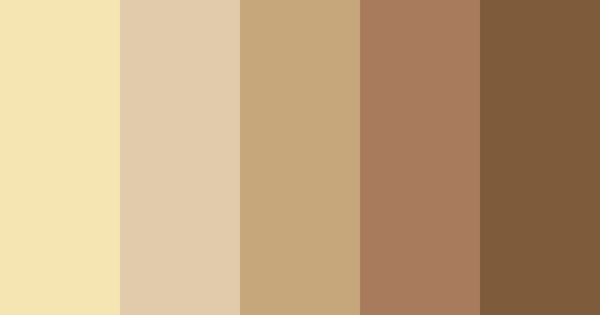 Download french vanilla dream color palette PNG image (landscape)
