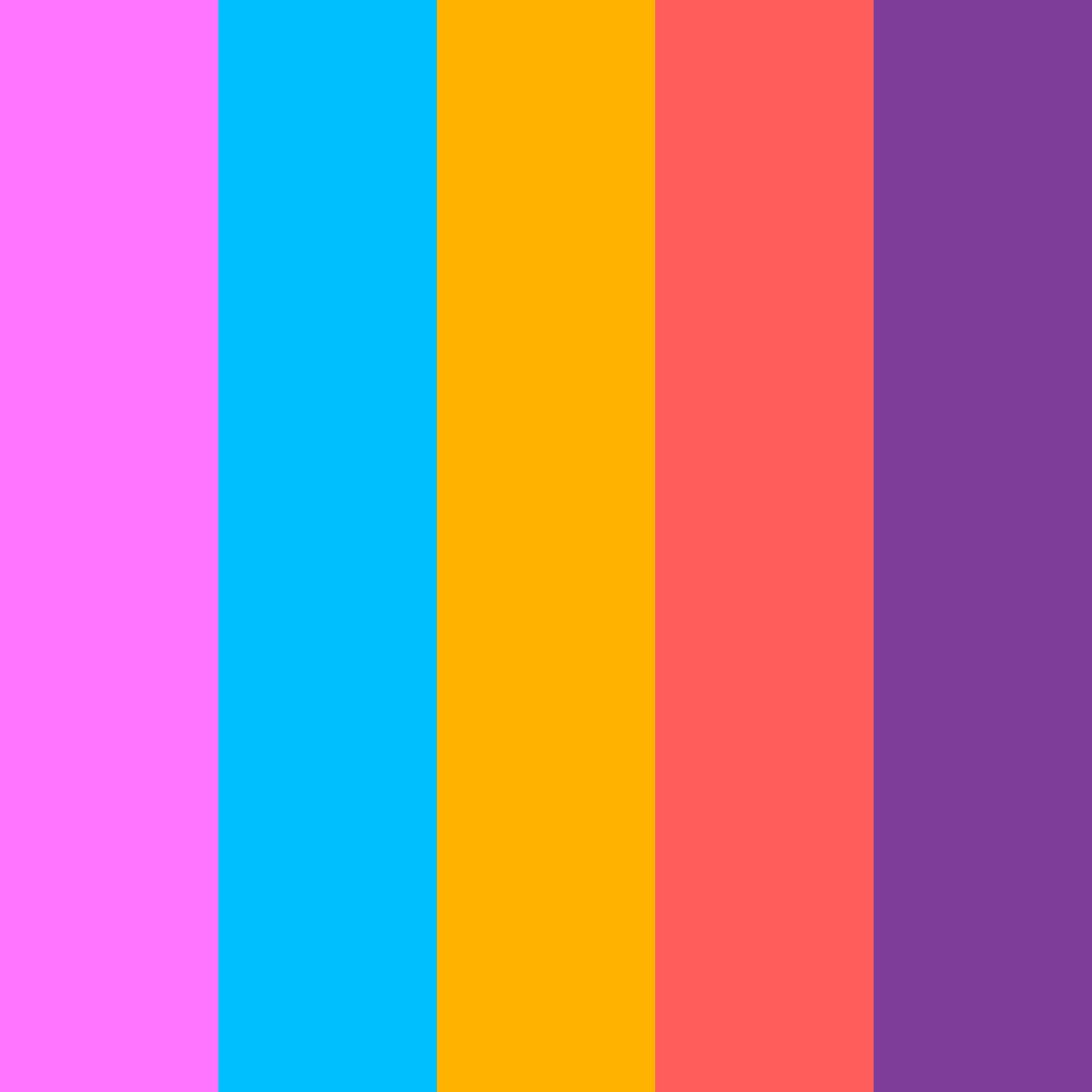 Download 80s vaporwave color palette PNG image (square)