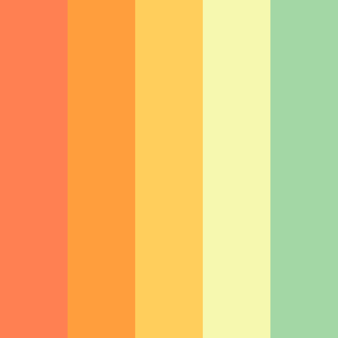 Download sunset glow color palette PNG image (square)