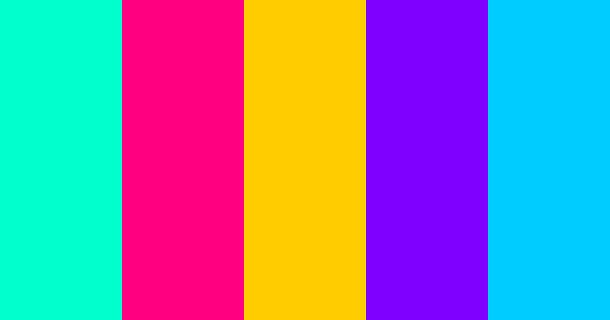 Download cyber neon color palette PNG image (landscape)