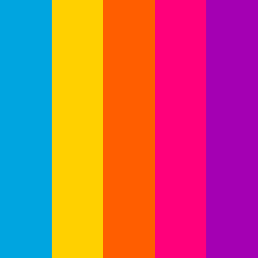Download rainbow dash color palette PNG image (square)
