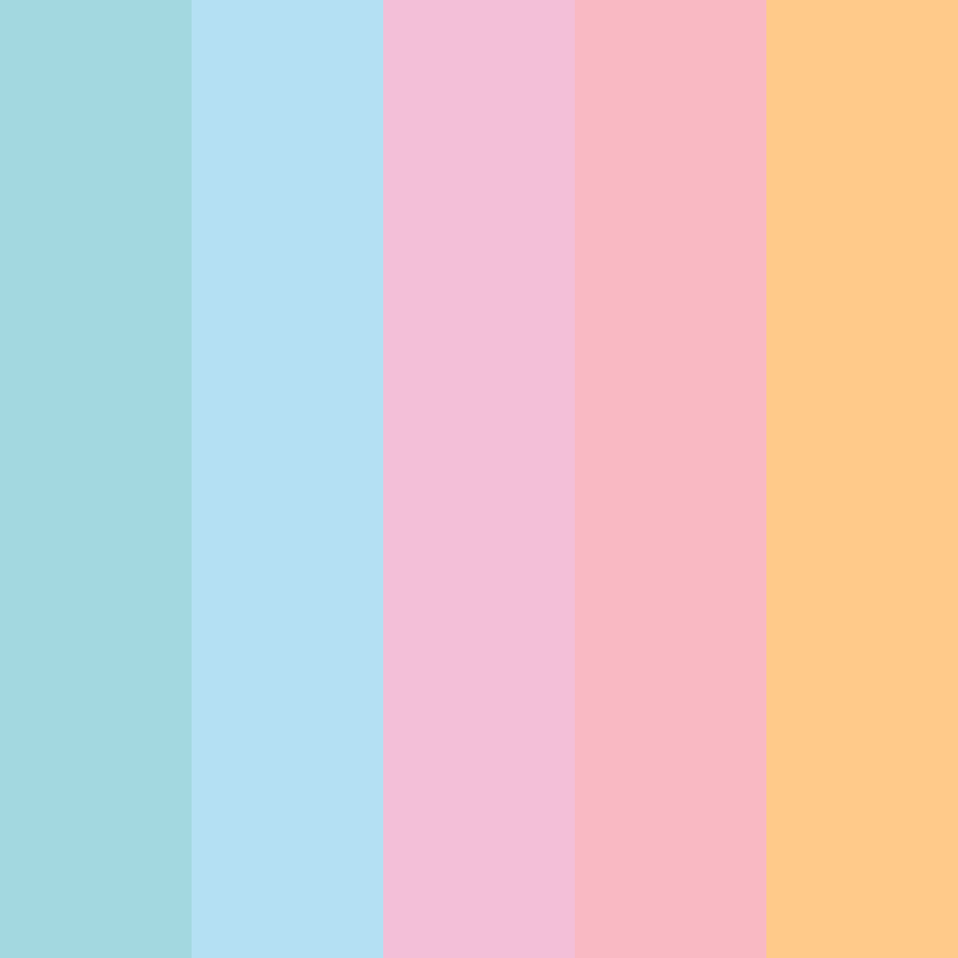 Download pastel kawaii hawaii color palette PNG image (square)
