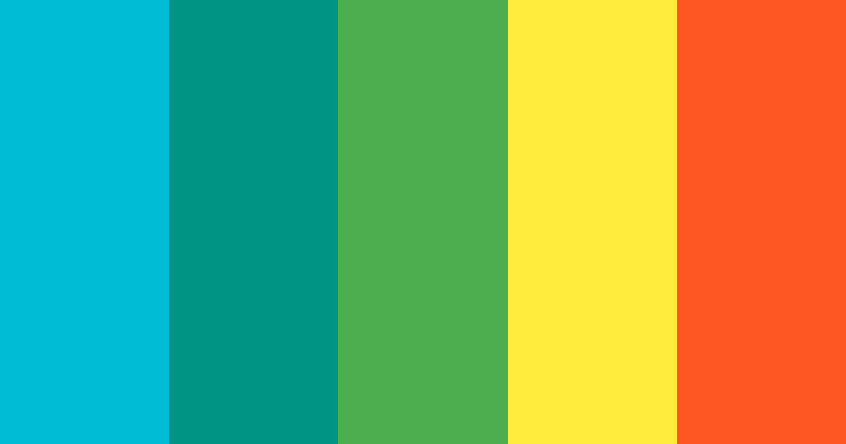 Download tropical breeze color palette PNG image (landscape)