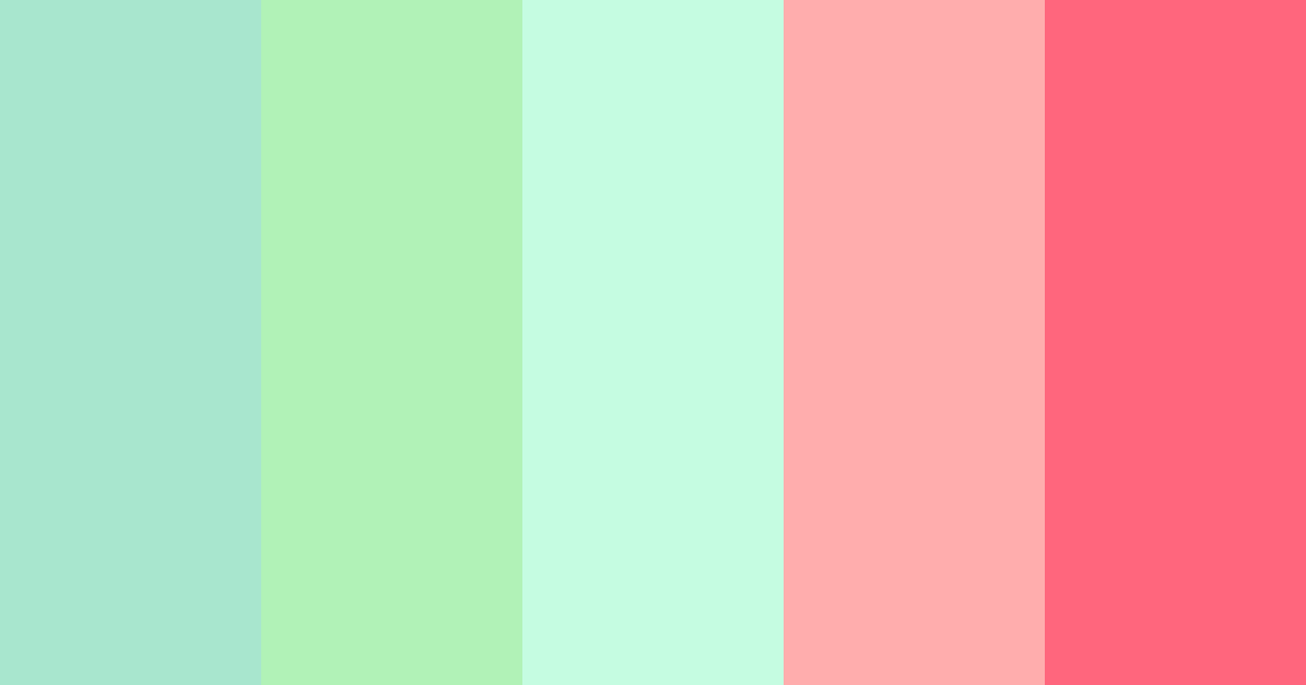 Download minty sweet color palette PNG image (landscape)