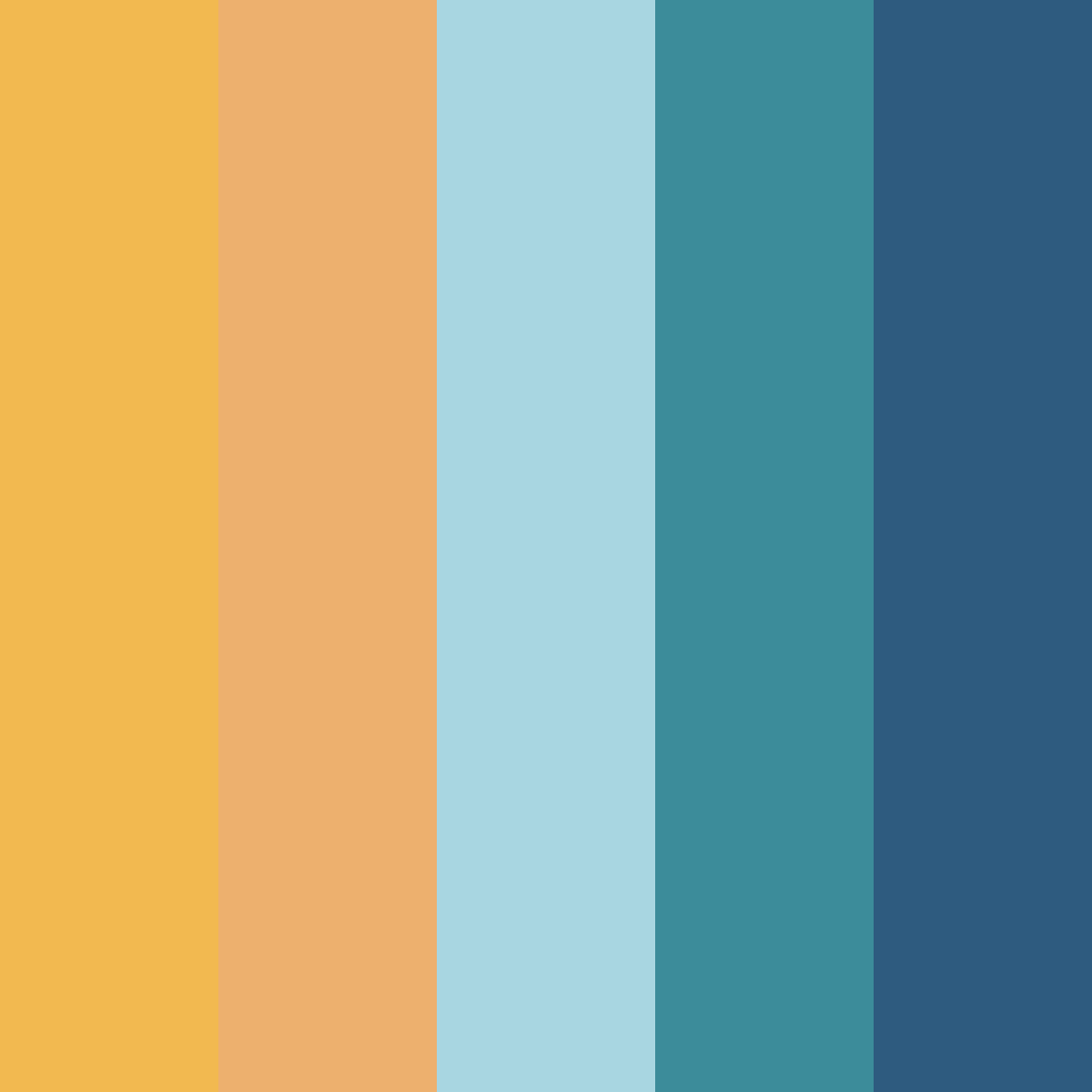Download high tide beach color palette PNG image (square)