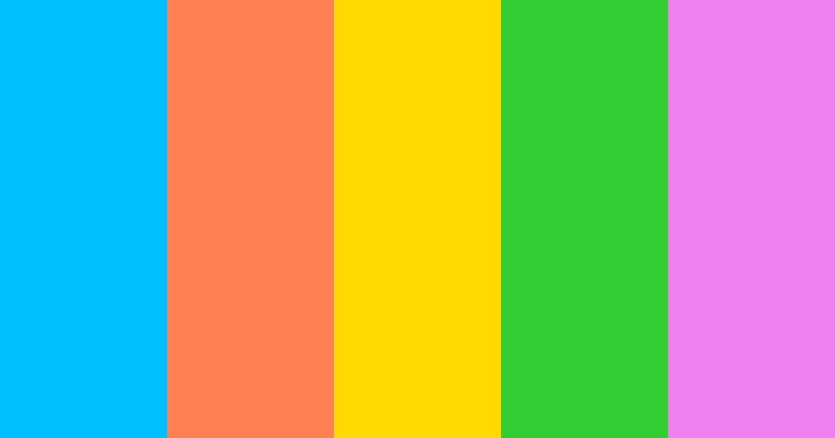 Download rainbow dash color palette PNG image (landscape)