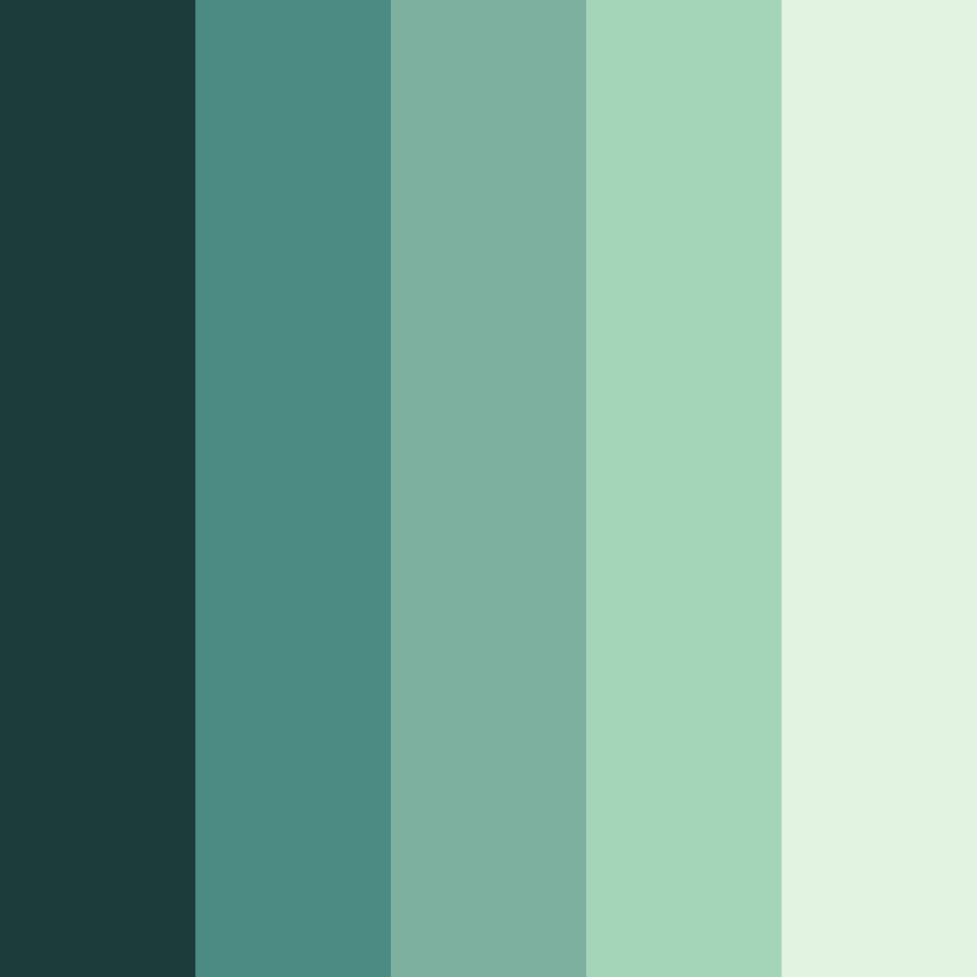 Download eerie emerald color palette PNG image (square)