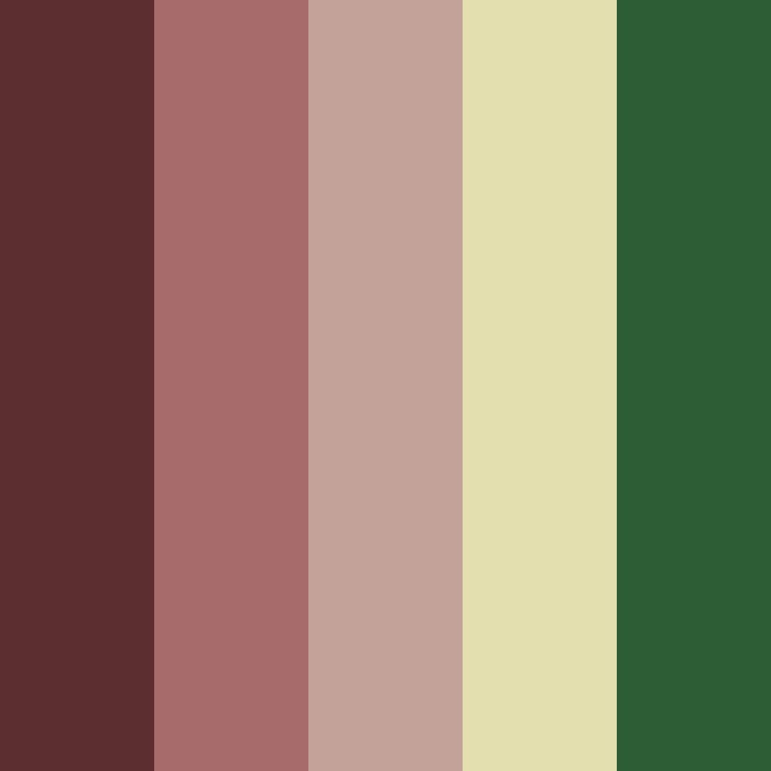 Download forest and maroon color palette PNG image (square)