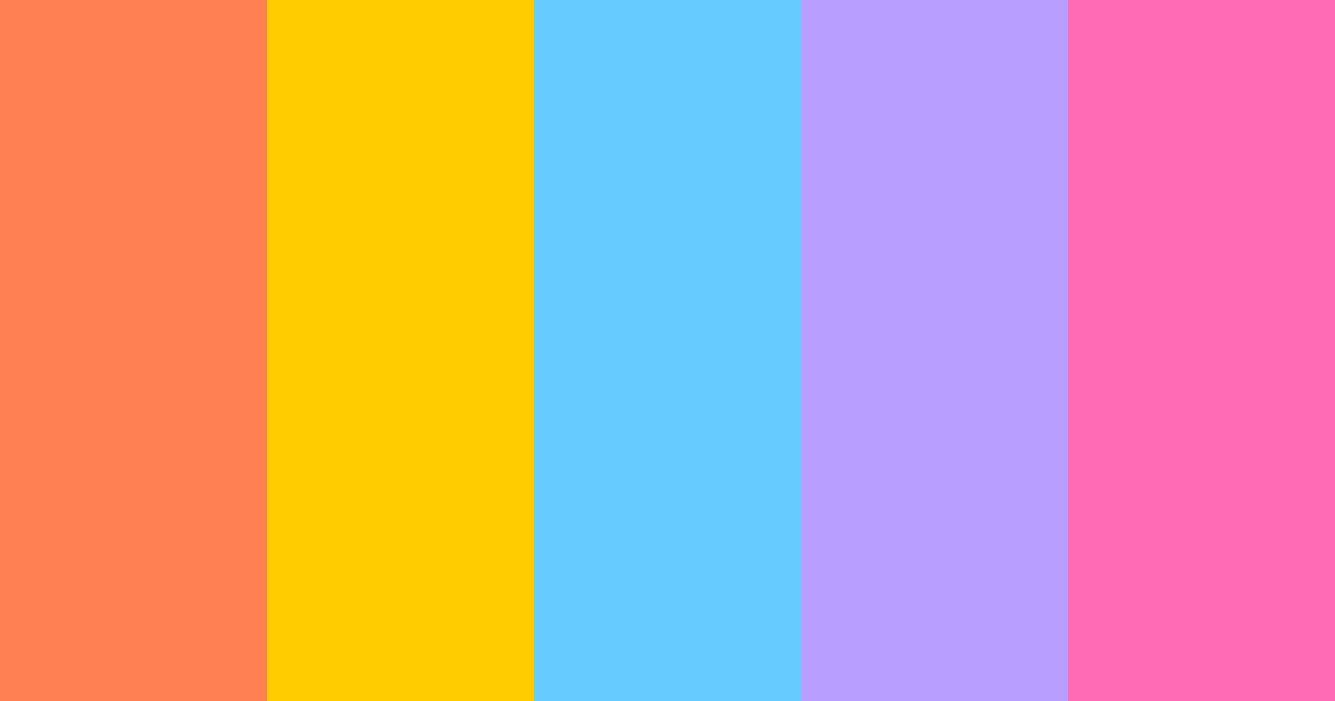 Download rainbow brights color palette PNG image (landscape)