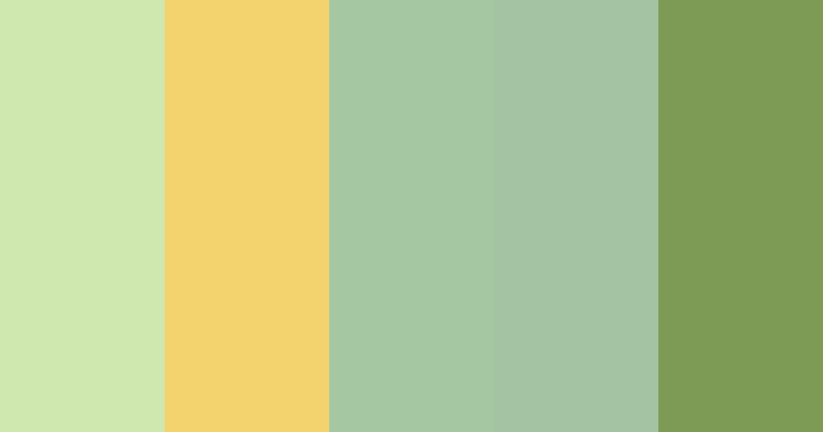 Download bamboo, sunflower & green tea color palette PNG image (landscape)