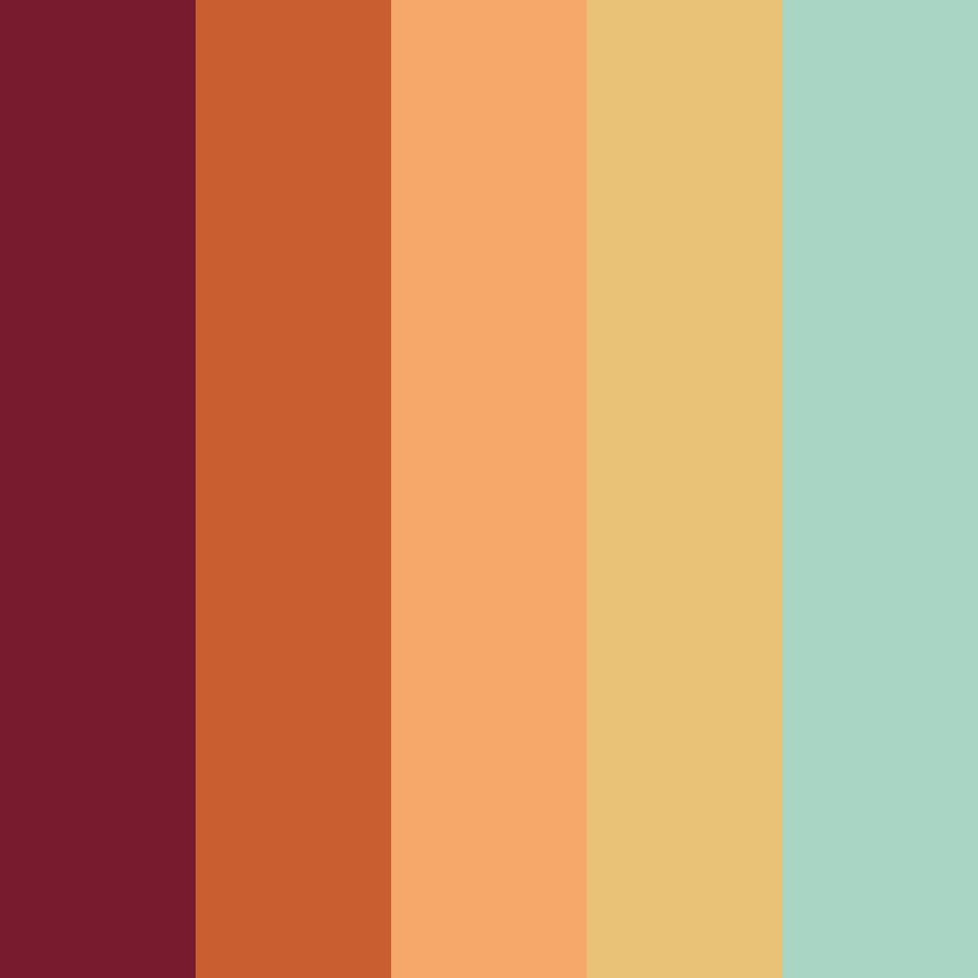 Download retro vibes color palette PNG image (square)