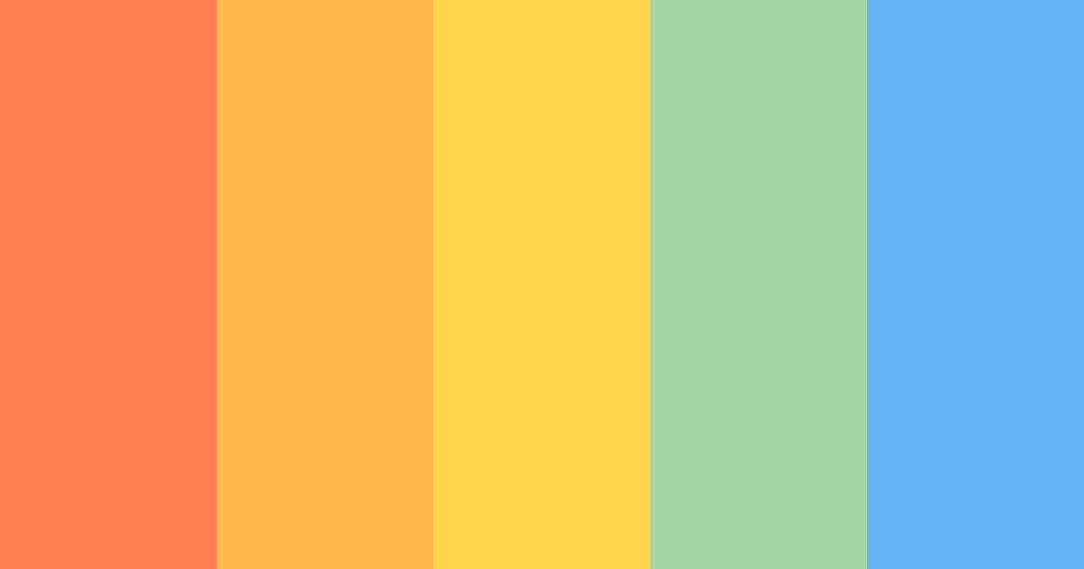 Download sunny vibes color palette PNG image (landscape)