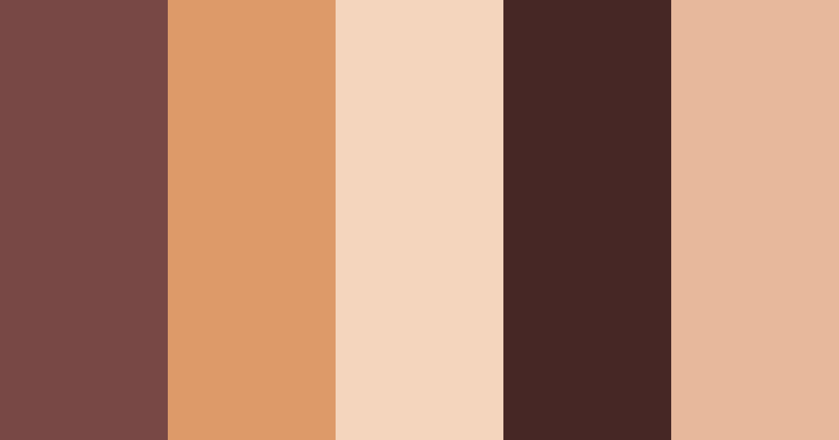 Download brown cat color palette PNG image (landscape)