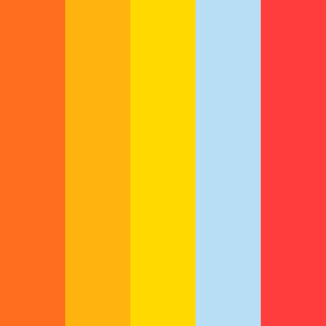 Download 80s vibe color palette PNG image (square)