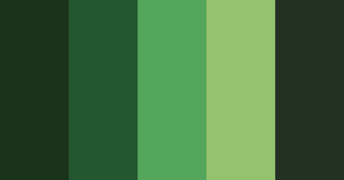Download green harmony color palette PNG image (landscape)