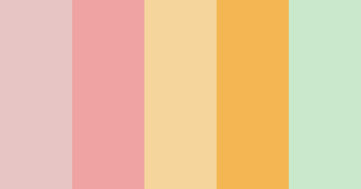 Download gentle blossoms color palette PNG image (landscape)