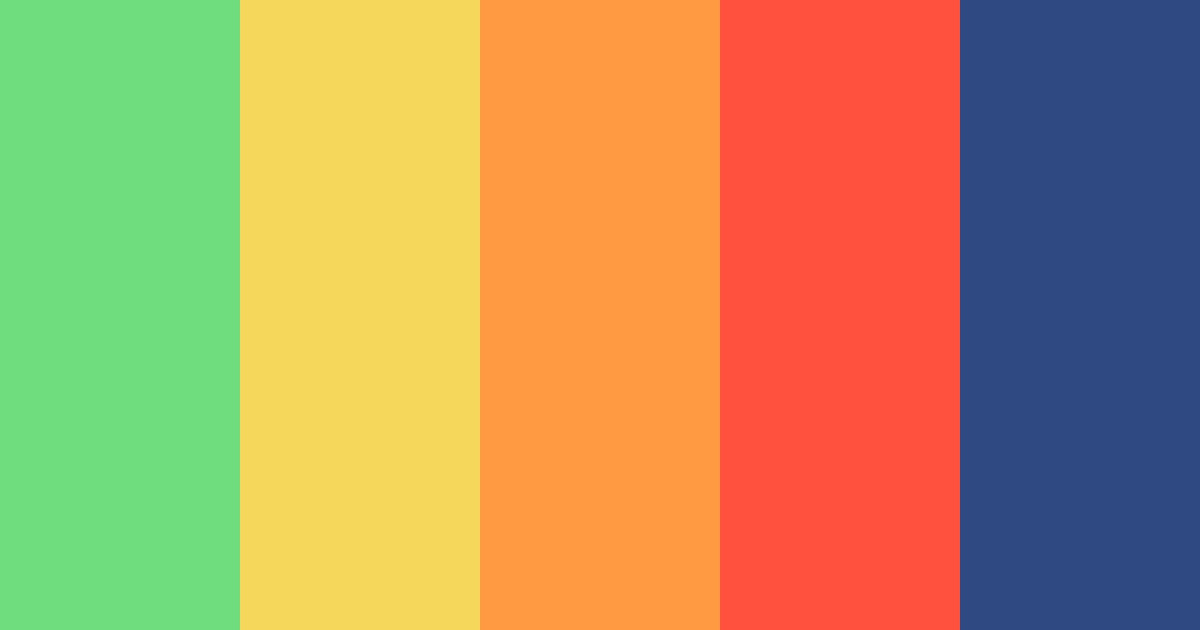 Download hawaiian sunshine color palette PNG image (landscape)