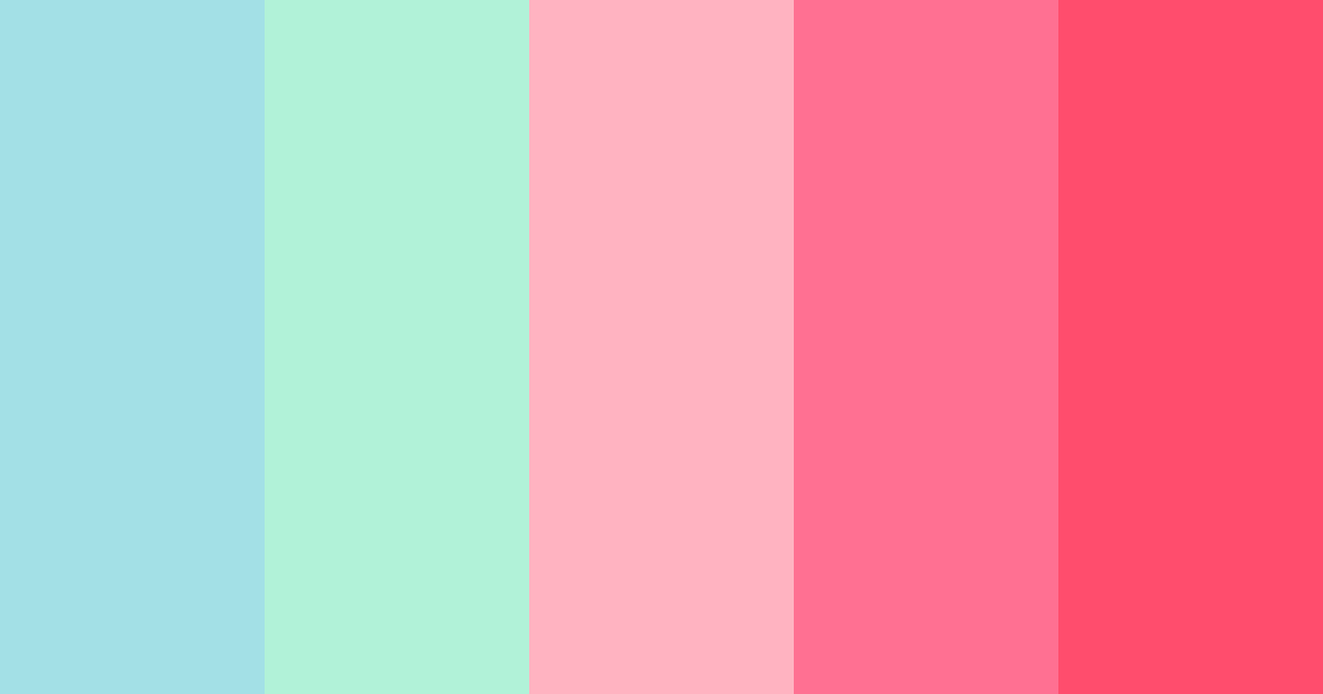 Download mint bubblegum color palette PNG image (landscape)