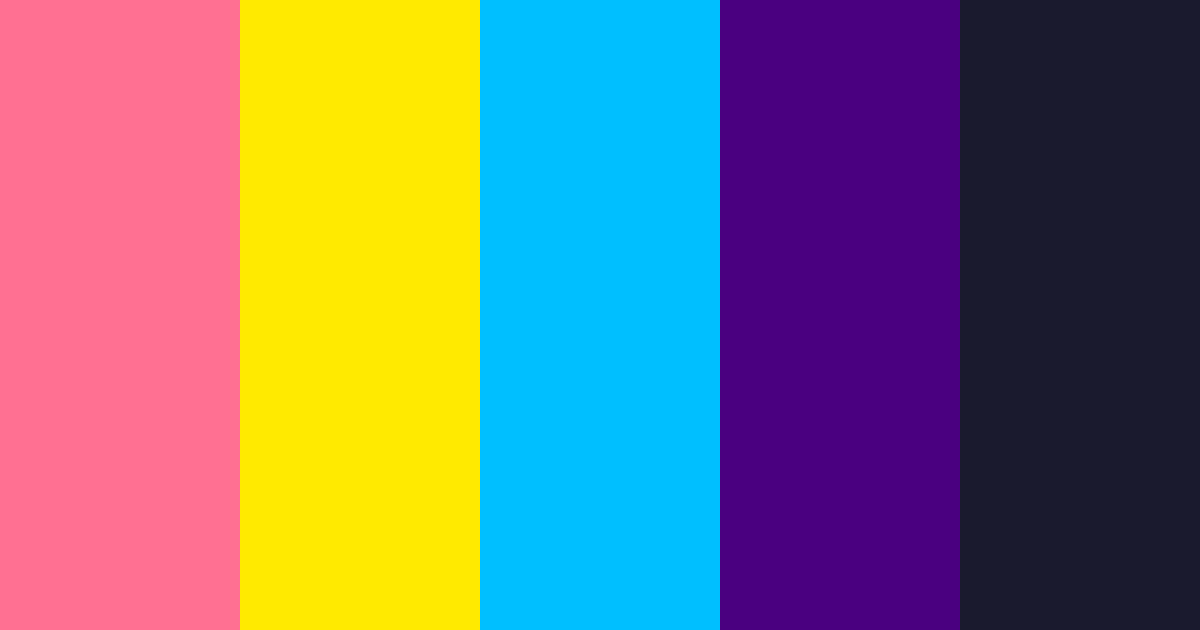 Download neon dreams color palette PNG image (landscape)