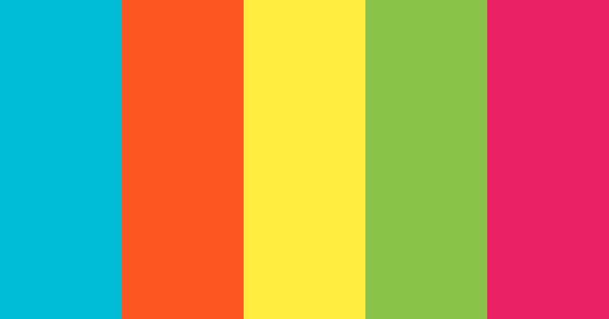 Download hawaiian bliss color palette PNG image (landscape)
