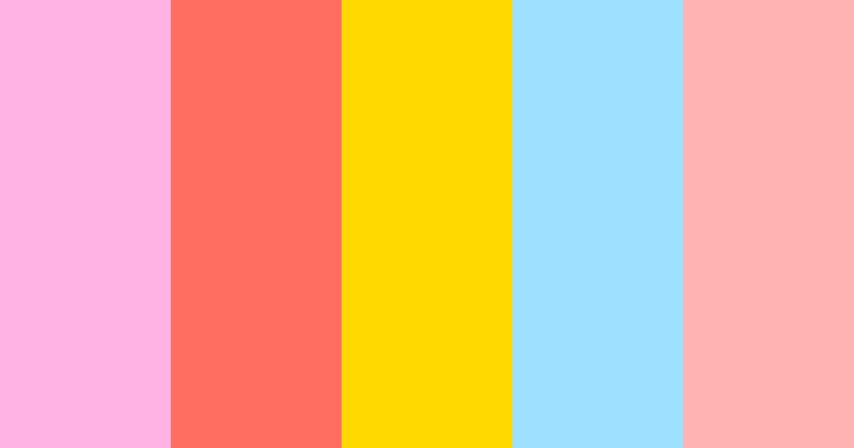 Download  kawaii color palette PNG image (landscape)