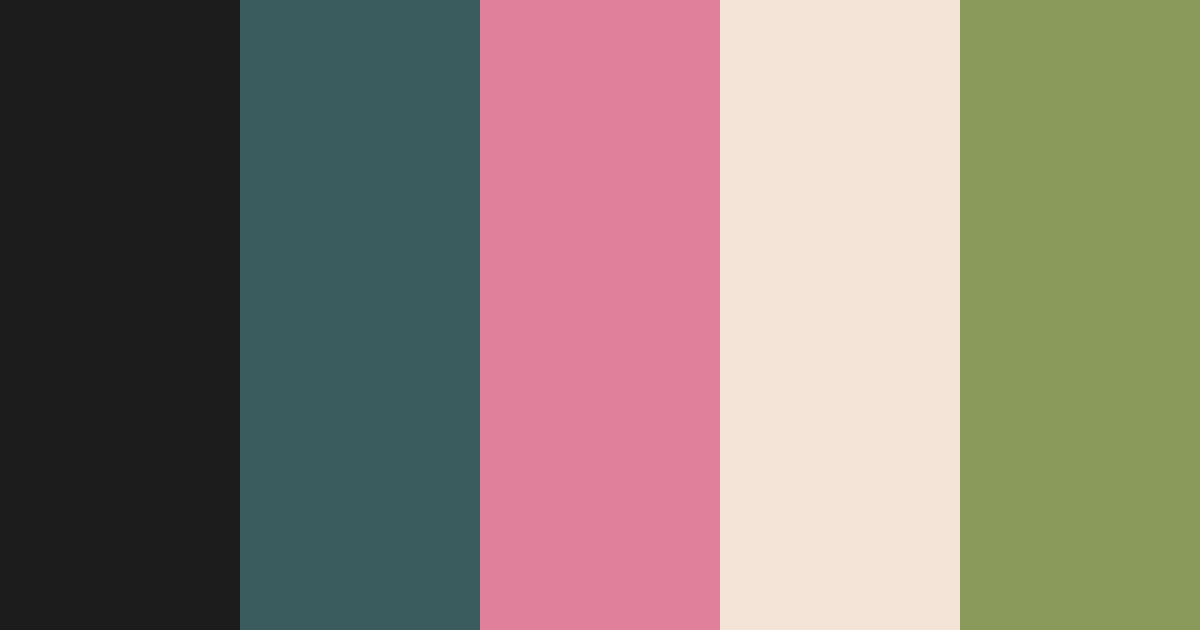 Download almost black & sophisticated hues color palette PNG image (landscape)