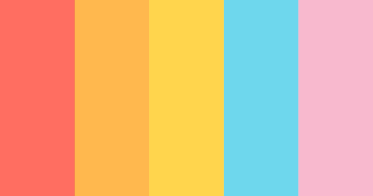 Download hawaiian afternoon color palette PNG image (landscape)