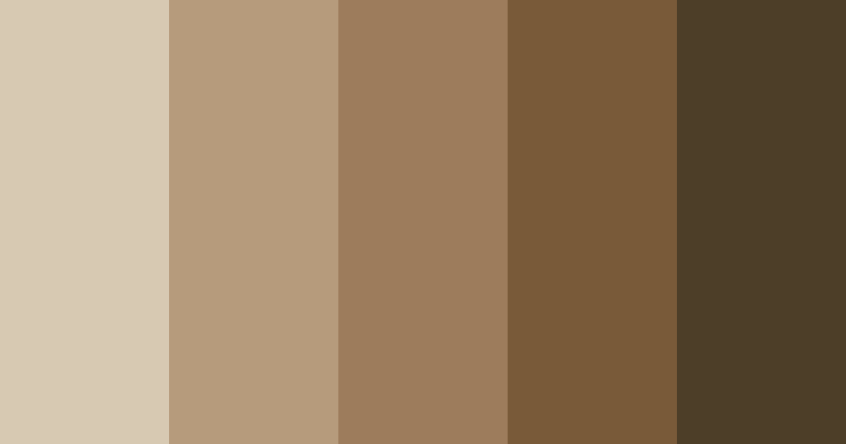 Download latte brown color palette PNG image (landscape)