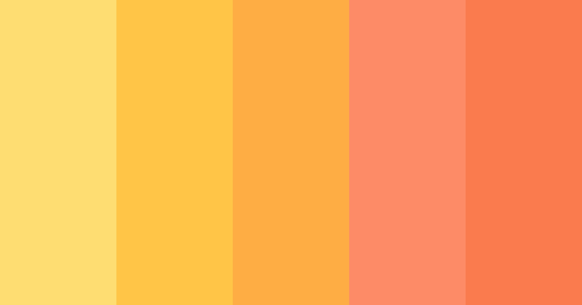 Download orange pomeranian color palette PNG image (landscape)