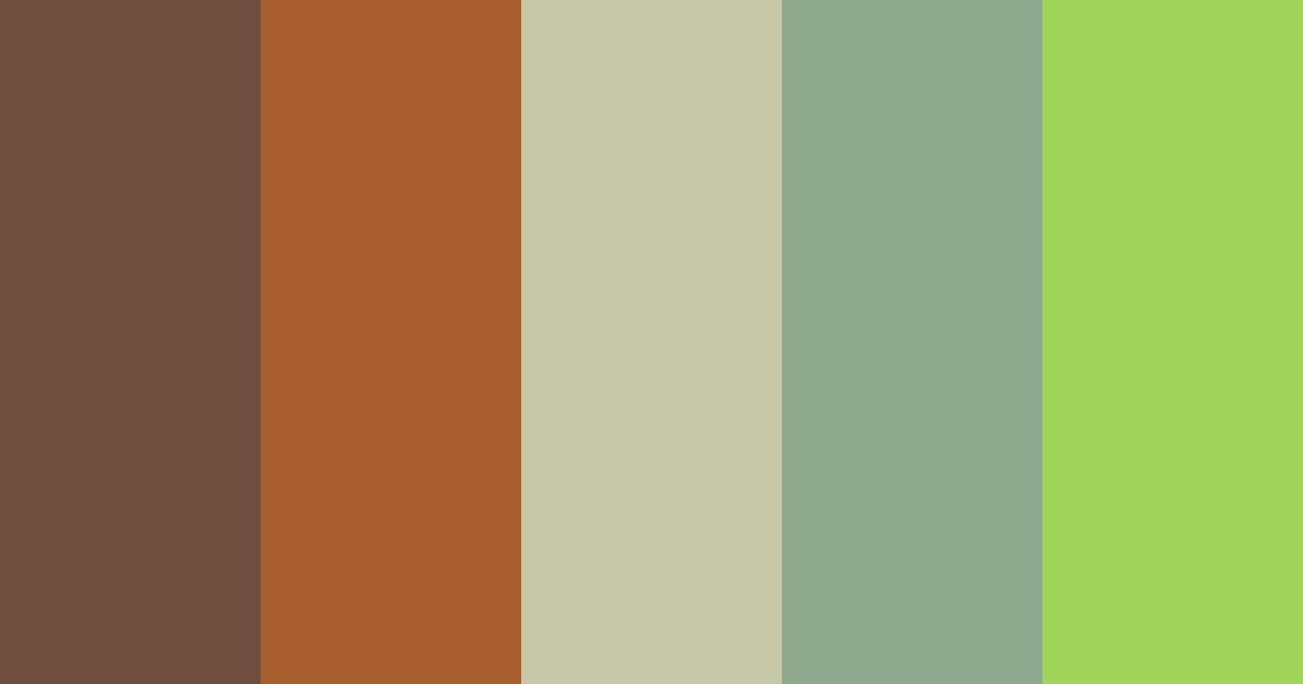 Download earthy green color palette PNG image (landscape)