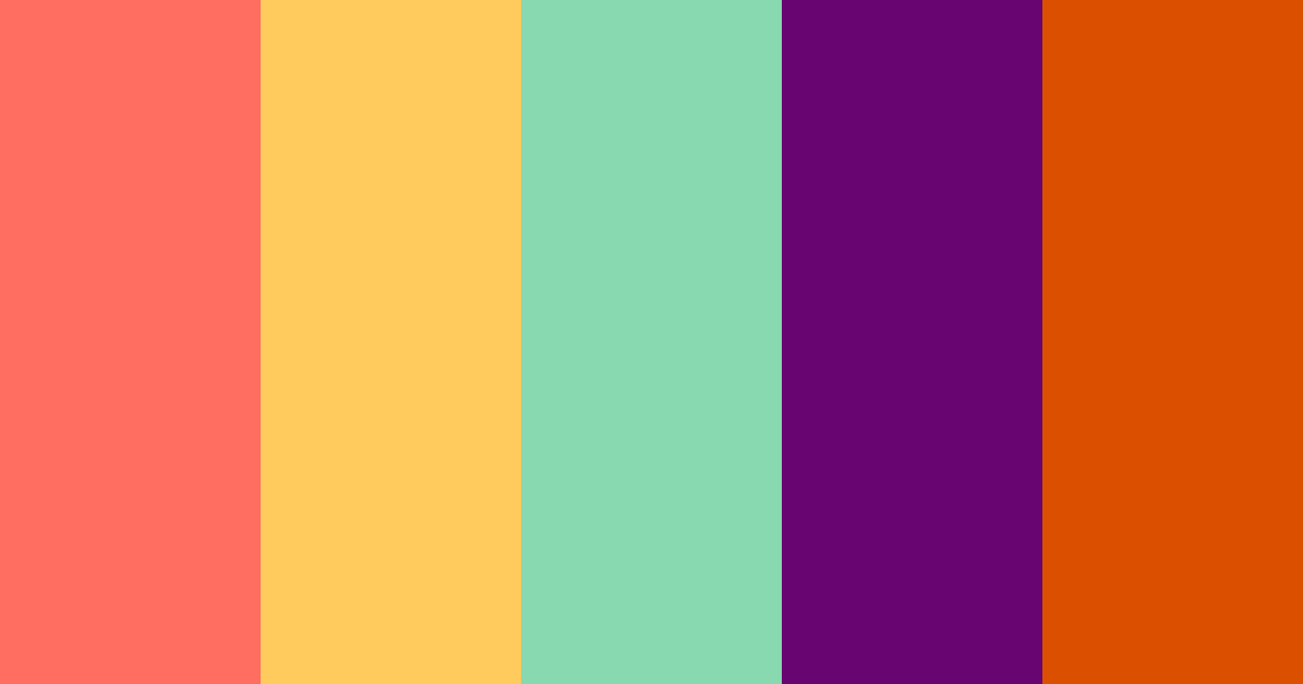Download psychedelic coral color palette PNG image (landscape)