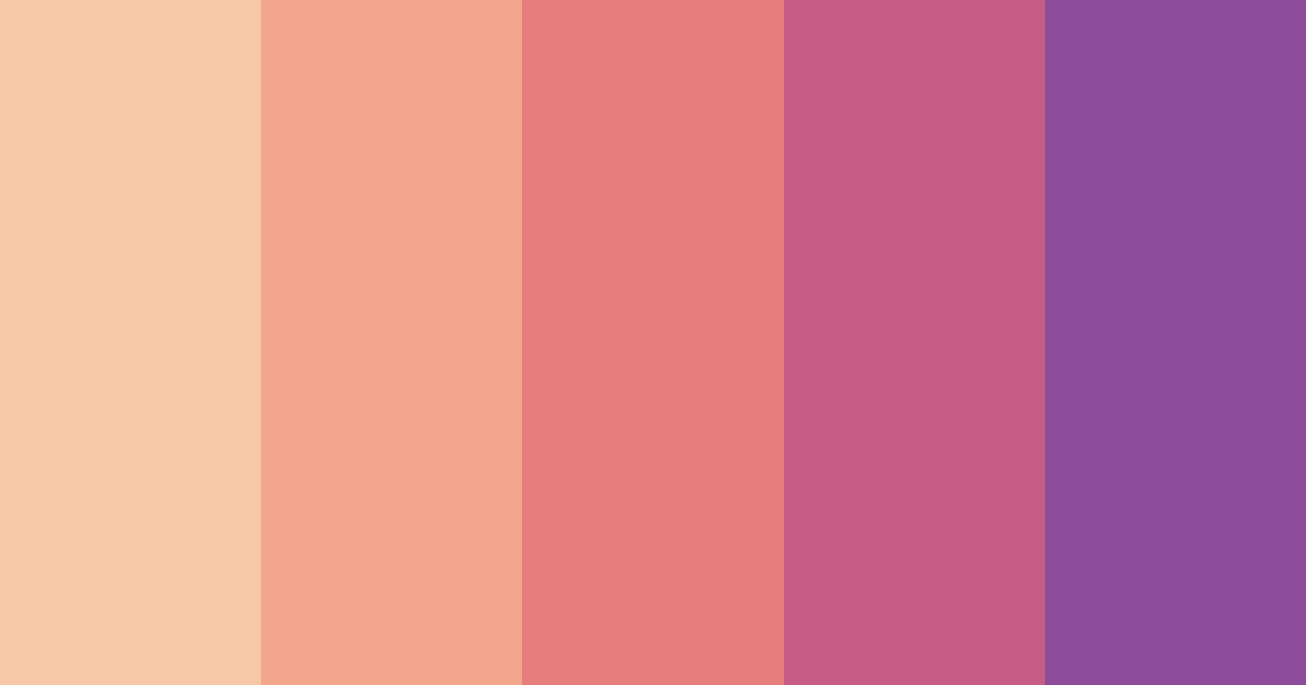 Download coral autumn color palette PNG image (landscape)