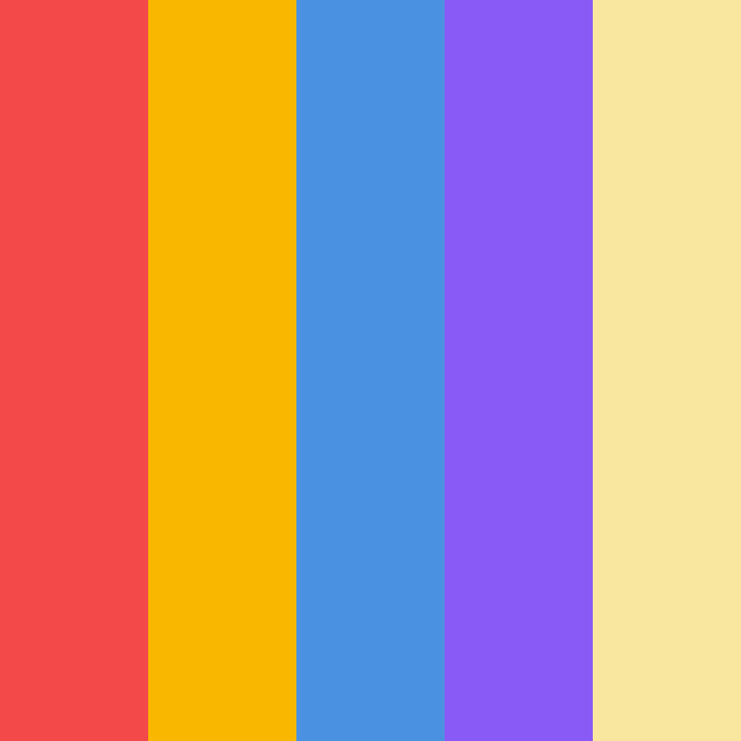 Download vibrant red arcade color palette PNG image (square)