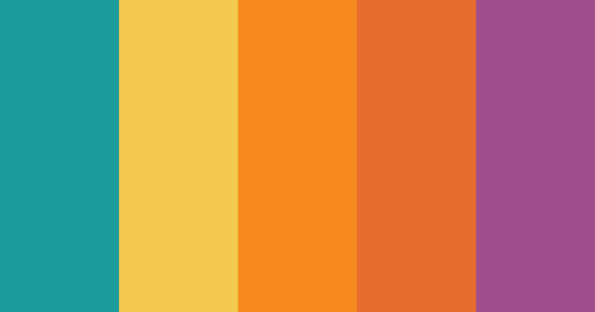 Download tropical teal color palette PNG image (landscape)