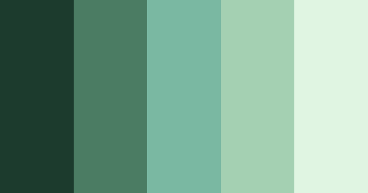 Download mystical green color palette PNG image (landscape)