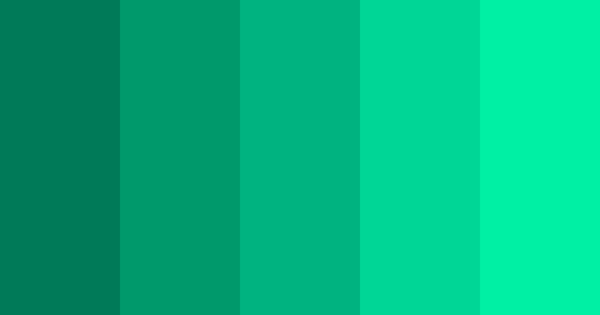 Download tropical green color palette PNG image (landscape)