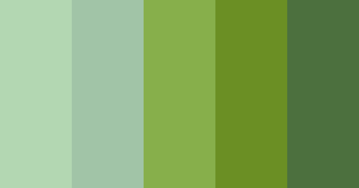 Download green succulent color palette PNG image (landscape)