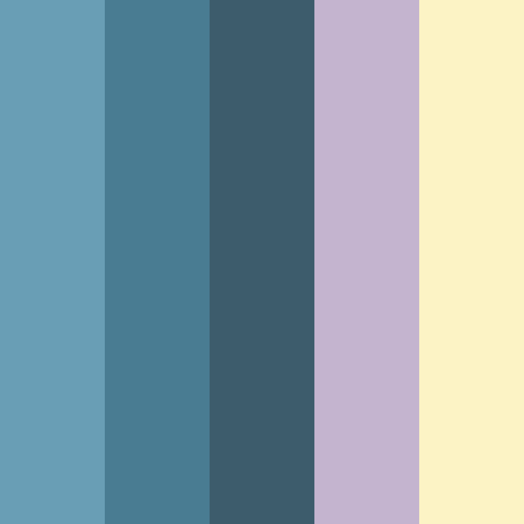 Download blue serenity color palette PNG image (square)