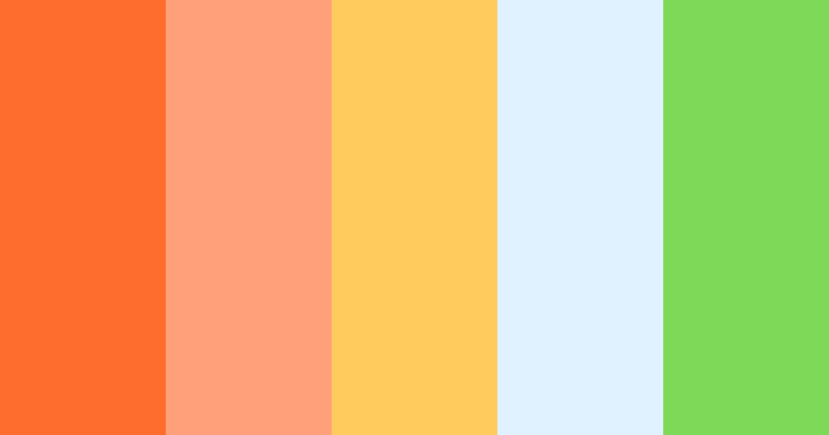 Download hippie orange sunshine color palette PNG image (landscape)