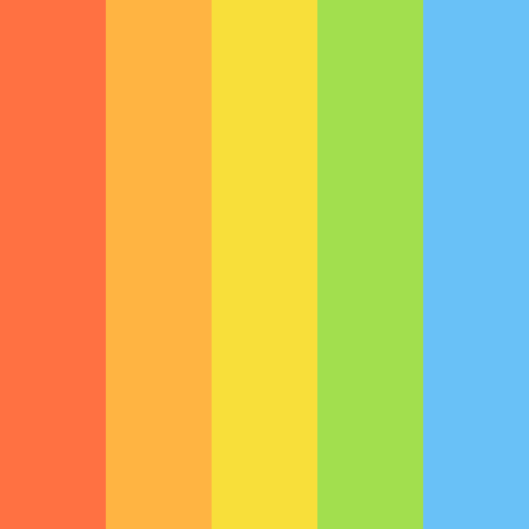 Download hippie orange dino color palette PNG image (square)