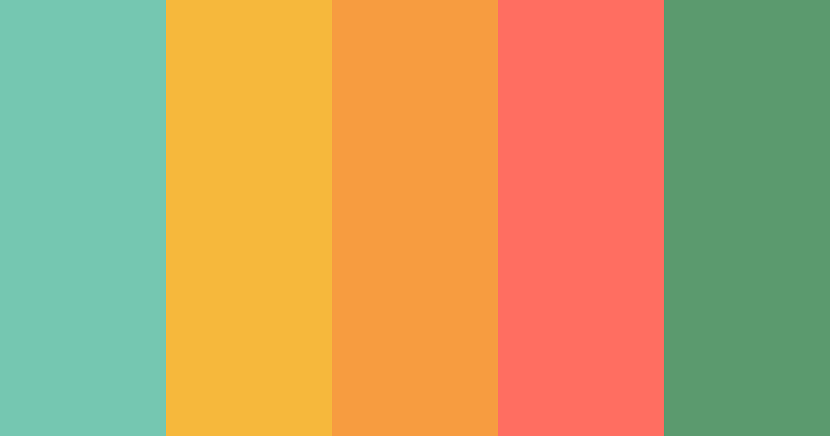 Download tropical green color palette PNG image (landscape)
