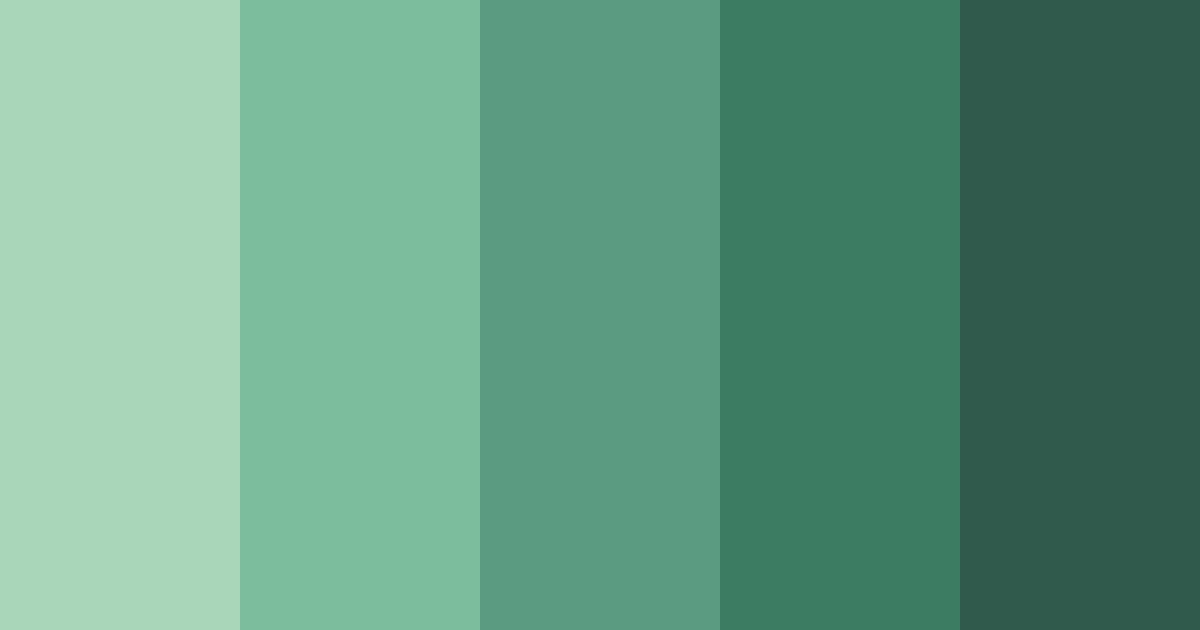 Download green bamboo color palette PNG image (landscape)