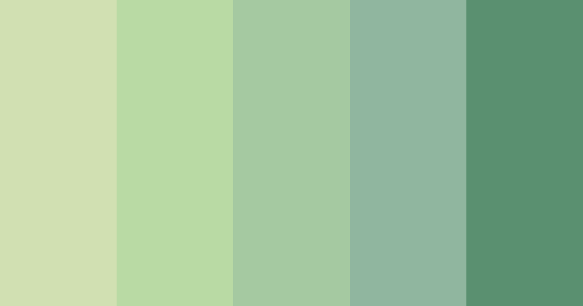 Download green bamboo color palette PNG image (landscape)