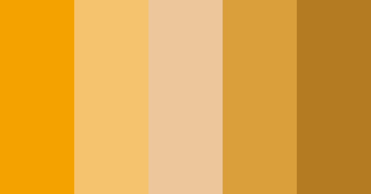 Download golden honey color palette PNG image (landscape)