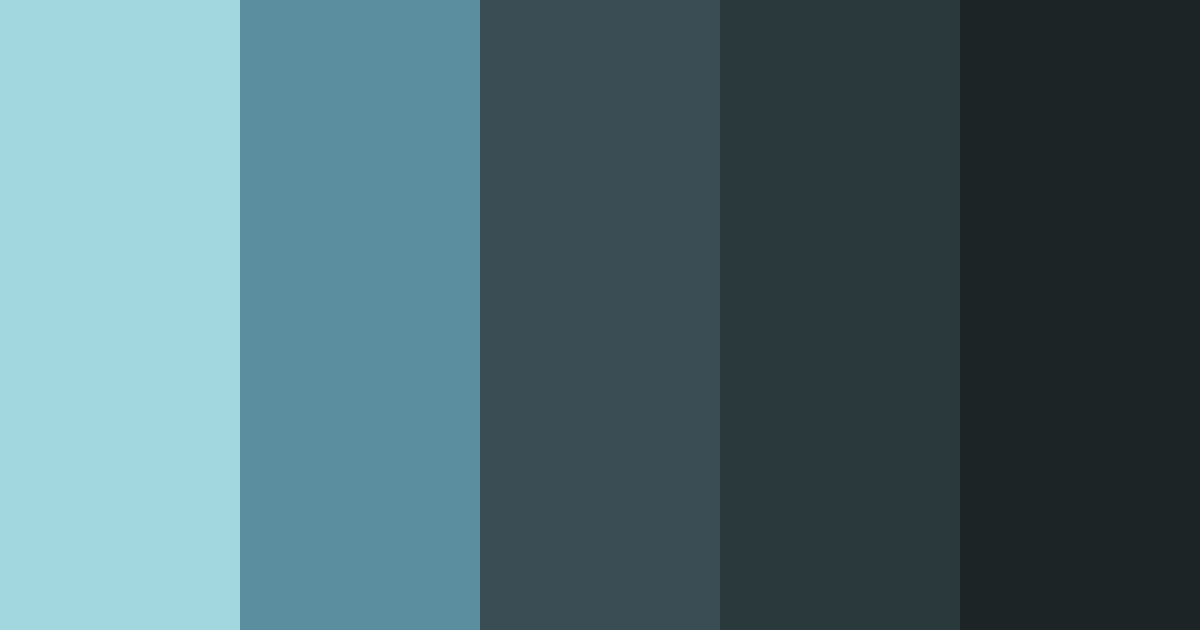 Download cool teal color palette PNG image (landscape)