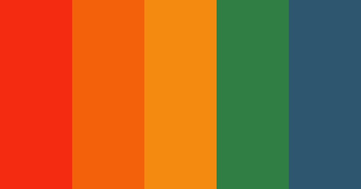 Download bright coral color palette PNG image (landscape)